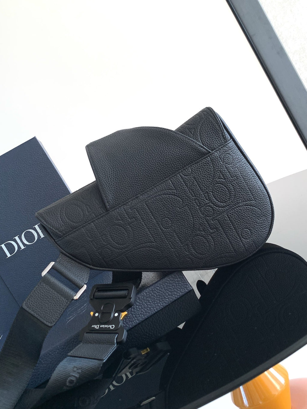 🖤✨ Dior Saddle Bag — Dior Gravity Embossed Leather | Model 093 Black ✨🖤