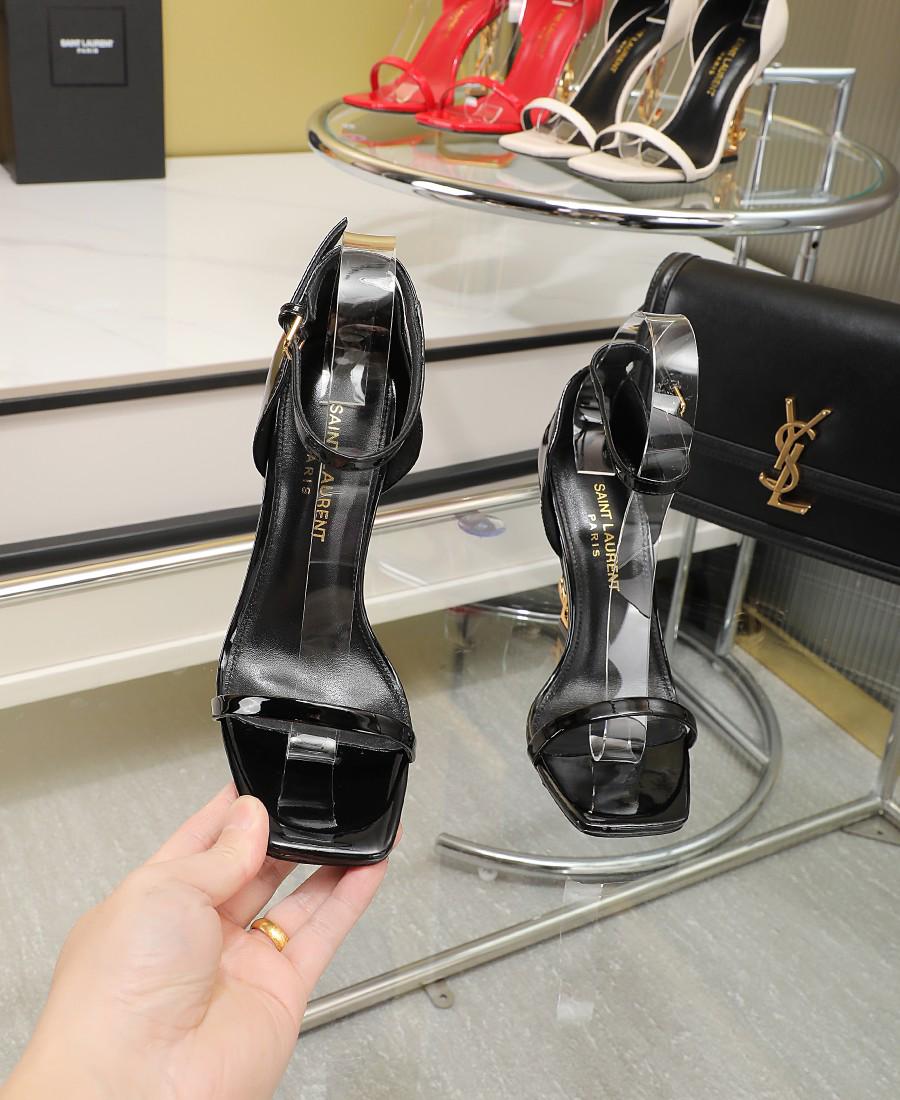 ✨ Saint Laurent – High Heel Sandals with Pearl Strap ✨