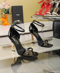 ✨ Saint Laurent – High Heel Sandals with Pearl Strap ✨