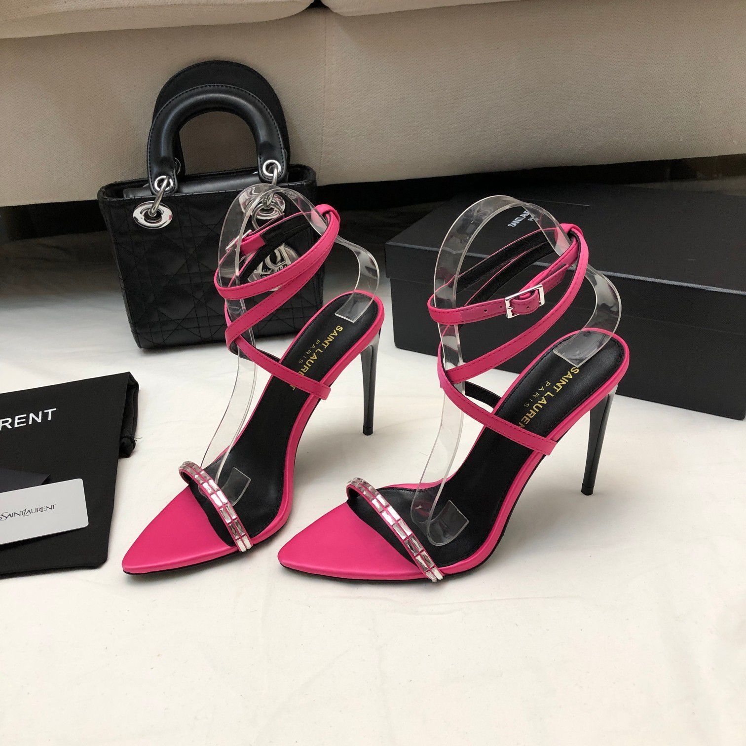 ✨ Saint Laurent Crystal Sandals ✨\